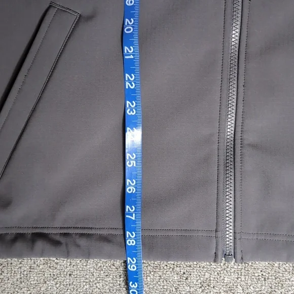 L.L. Bean Windproof Soft Shell Jacket Size Large In Alloy Gray Fleece Lined - Picture 12 of 13